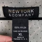 Vintage Y2K New York & Company Mesh Floral Long Sleeve Top Size XL Whimsigoth Black Photo 5