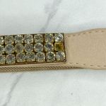 Faux Leather Rhinestone Buckle Stretch Cinch Belt Size Small S Womens Brown Photo 1