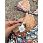 J. Crew scribble floral print cutout one piece swimsuit multi color O rings 12 White Photo 11