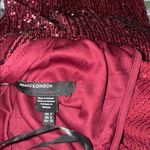 Maggy London NWT amber sequin jumpsuit in burgundy Photo 9