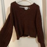 Brown Cropped Sweater Photo 0