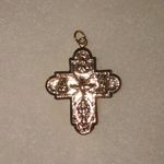 LA Hearts Cross Gold Pendant Photo 1
