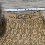 Aratta Silent Journey Women Boho Lace Floral Embroidered Waistband Maxi Skirt XS Tan Photo 12