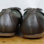 Born Leather Bow Front Flats Size 6M Green Photo 5