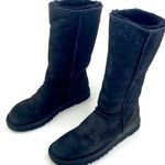UGG  Black Classic Tall Suede Winter Boots Women's Size 6 EUC With Box Photo 0