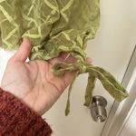 MAEVE x Anthropologie | Green Sheer Embroidered Mesh Babydoll Layering Top, S Photo 5