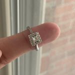 14k WG Princess Cut Ring With Half Carat Diamonds Photo 0