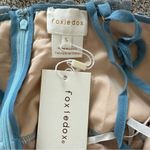 Foxiedox  Light Blue and Tan Floral Lace Dress NEW Photo 6