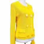 Talbots  Yellow 100% Mercerized Cotton Knit Sweater Photo 3