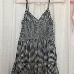 Hollister  Game Day Black And White Plaid Romper Photo 1