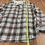 American Eagle  Women’s Oversized Plaid Flannel Button Up Collar size Medium Photo 8