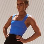 Free People FP Movement On The Radar Longline Bra Electric Cobalt M/L Photo 3