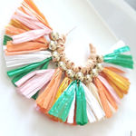 Free People New! FP Emelie Raffia Earrings Photo 6