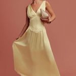 Reformation Yellow Silk Dress Photo 0