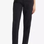 Levi's High Waisted Mom Jeans Tapered Stretch Size 24 x 29 Black High Rise Photo 0