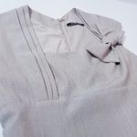 Black Halo Elegant Sheath Dress with Bow Detail Cap Sleeves Photo 10