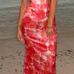 Pink and Orange Floral Dress Photo 0