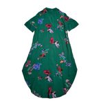 Anthropologie Maeve  Green Floral Print Shirt Knee Length Dress Womens S Photo 7