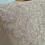 Rina Di Montella silk vtg sz 6 pastel cream prom dress padded shoulder jacket Orange Photo 9