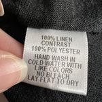 Gibson  Womens Linen Tank Top Sheer Shoulder Pullover Preppy Minimalist Large Photo 7