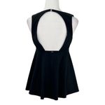 Amoressa Tankini Swim Top Sheer Front Panel Circle Detail Size Medium Black Photo 6