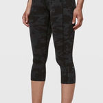 Lululemon  Womens Leggings Sz 6 Fast Free Crop HR 19” Gray Black Camo 7-Pocket Photo 0