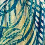 Sofia Vergara Sleep Womens Tank Top M Medium Blue Green Tropical Leaves Print Photo 3