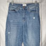 Nicole Miller  Nomad Super High Rise Straight Blue Distressed Jeans Photo 2