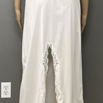 Vintage Wonder Maid Half Slip Size Medium Long Maxi Walking Slit Nylon Lace Photo 0