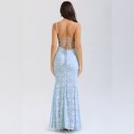 House Of CB 'Joan' Bluebell Lace Up Back Maxi Dress NWOT Size L Photo 13
