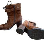 Born Cass Brown Distressed Suede Lace Up Leather Hiking Boots Size 10M Photo 6