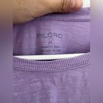 Pilcro  Crew-Neck Ruched & Smocked-Sleeve Lavender Top (Size XL) Photo 4