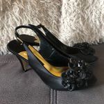 Caparros  Black Peep Toe Dress Heels S7.5 Photo 0
