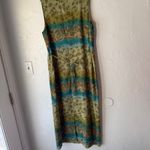 Kathie Lee Collection 90s Sleeveless Floral Dress M Green Blue Ombre Vintage Photo 5