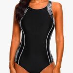 beautyin Women's One Piece Athletic Racerback Swimsuit Slimming Bathing Suit L Black Size L Photo 0