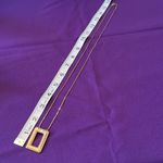 Park Lane NWOT Vintage square gold tone crystal like accents long chain necklace Photo 6