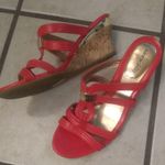 Coral & gold heeled sandals Orange Size 9 Photo 0