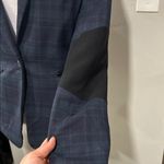 1. State $255  Women's Blue Wild One Panel Plaid One-Button Jacket Blazer Size 6 Photo 6
