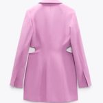 ZARA  Blogger Favorite Purple Blazer Dress Size: XS Photo 3