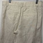 Talbots Wide Leg Linen Beige Off White Pants Size 6 Photo 4