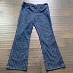 CAMPAIGNE Pinstripe Flare Jeans Womens Sz 12 Blue Photo 0