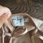 Princess Polly Lia Champagne Satin Ruffle Dress Photo 4