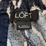 Loft  Navy Linen Shorts Size Small Navy and Cream Boho Shorts Photo 3