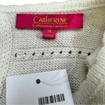Catherine Malandrino  Cream Sequined Sweater Dress Size M Photo 3