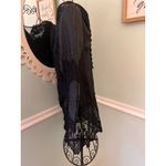 Witchy Goth Rock Punk Alternative Victorian Steampunk Black Lace Leather Top S Photo 3