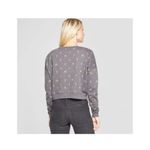 Fifth Sun Fifth & Sun Gray Holiday Cheers with Gold Chpagne Flutes Cropped Sweatshirt Photo 2