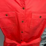 Chico's Chico’s Vibrant Coral Lined Snap Front Belted Shirt Dress Size 2.5 (L/14) Photo 3