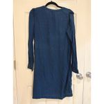 Old Navy Denim Dress Ruffle Collar Long Sleeve Casual Shirt Dress Small Photo 4