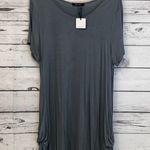 42pops platinum gray ruched side tee‎ dress Size 1X Photo 1