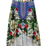 Venus High Low Skirt Women Small White Floral Polyester Elastic Waist Rhinestone Photo 0